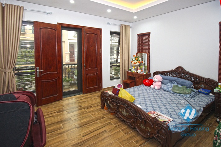 Good quality house with natural wooden furniture for rent in Ba Dinh