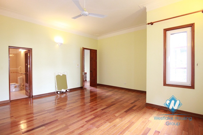 Charming house for rent in Tay Ho with garden yard and swimming pool, available now