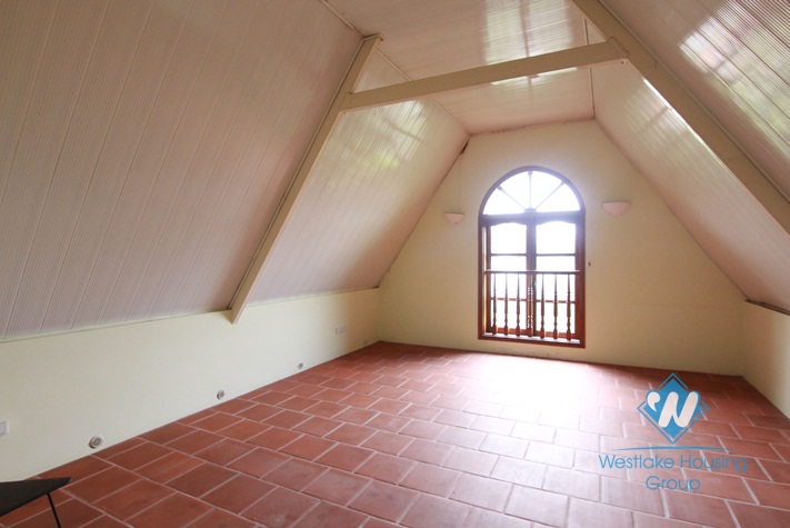 Charming house for rent in Tay Ho with garden yard and swimming pool, available now