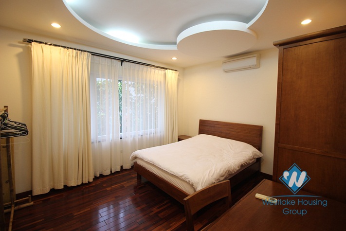 Lake view balcony apartment for rent in Yen Phu Village, Tay Ho