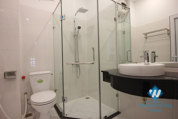 White house with 3 floor for rent in Tay Ho area 