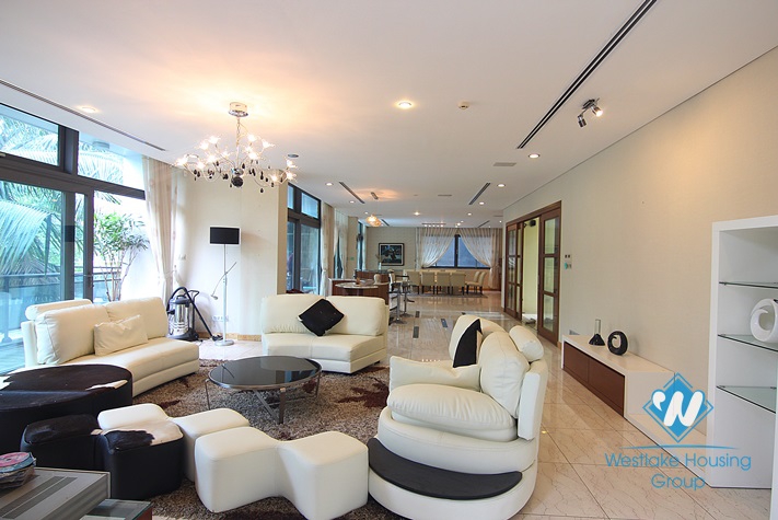 An exquisite villa for rent by Westlake Tay Ho with swimming pool splendid lake view