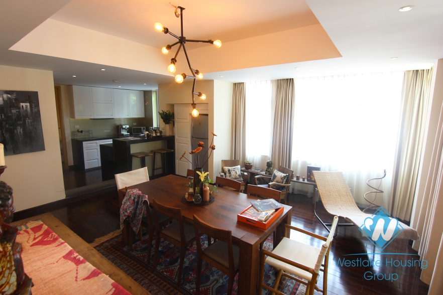 02 bedrooms apartment with nice balcony for rent in Hoan Kiem district