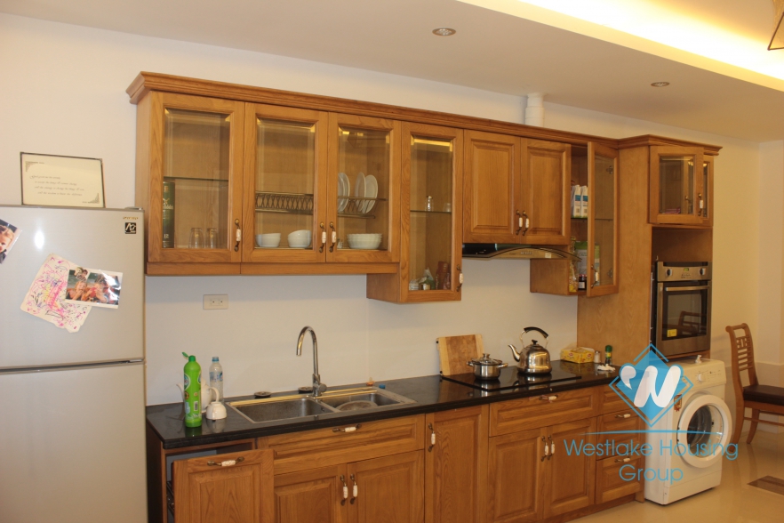 Beautiful apartment with nice garden for rent in Xuan Dieu Street, Tay Ho, Ha Noi 