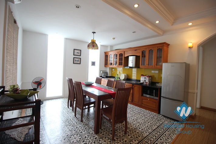 Spacious three bed apartment for rent in Yen phu, Tay Ho, Hanoi