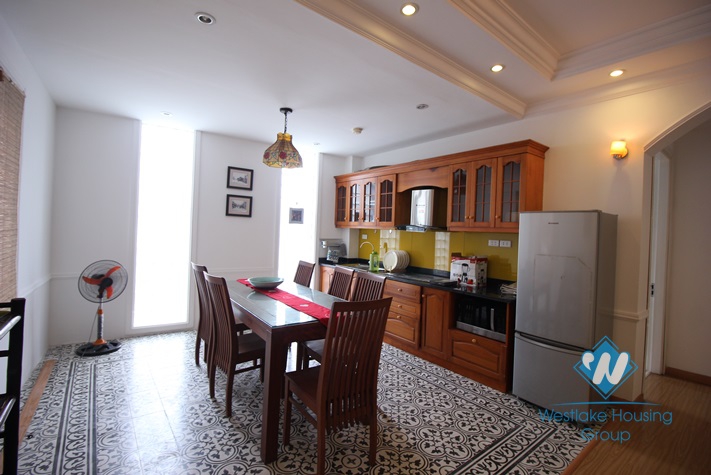 Spacious three bed apartment for rent in Yen phu, Tay Ho, Hanoi