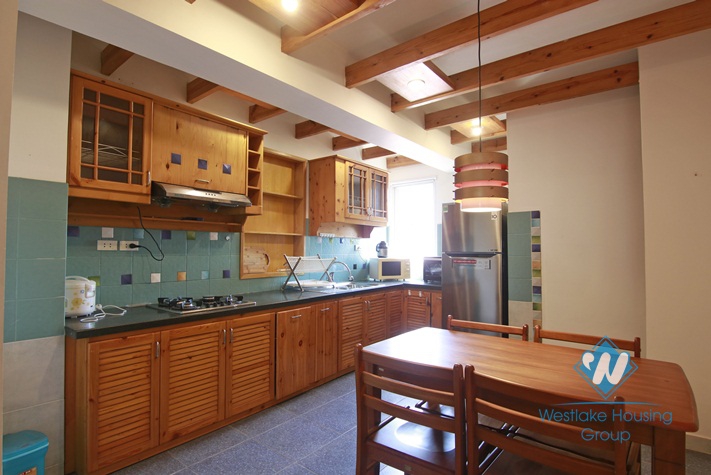 Close to Truc Bach area, lakeview spacious apartment for rent in Tay Ho, Hanoi