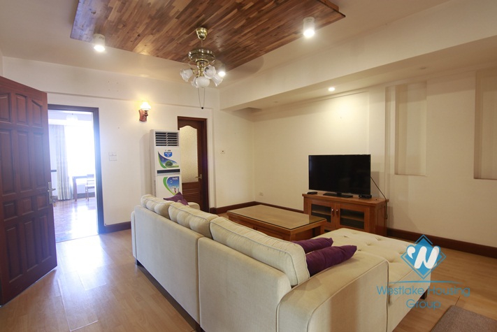 Close to Truc Bach area, lakeview spacious apartment for rent in Tay Ho, Hanoi