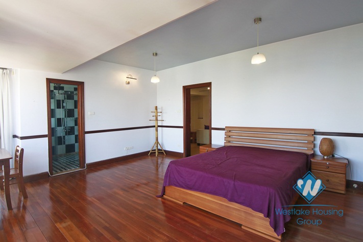 Close to Truc Bach area, lakeview spacious apartment for rent in Tay Ho, Hanoi