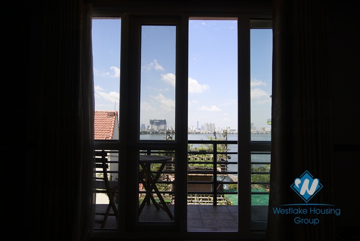Close to Truc Bach area, lakeview spacious apartment for rent in Tay Ho, Hanoi