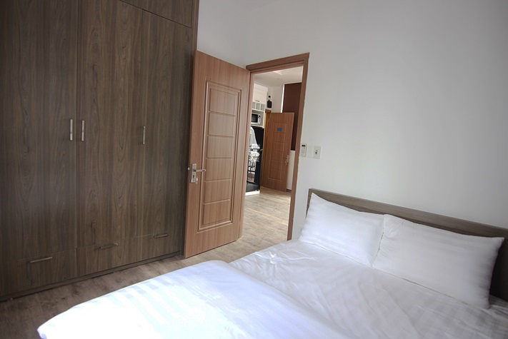 Balcony apartment for rent at No 2 lane 32/18 To Ngoc Van Street, Tay Ho, Hanoi