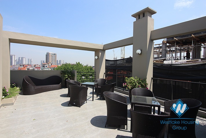 Big balcony apartment with lake view for rent in Tay Ho district 