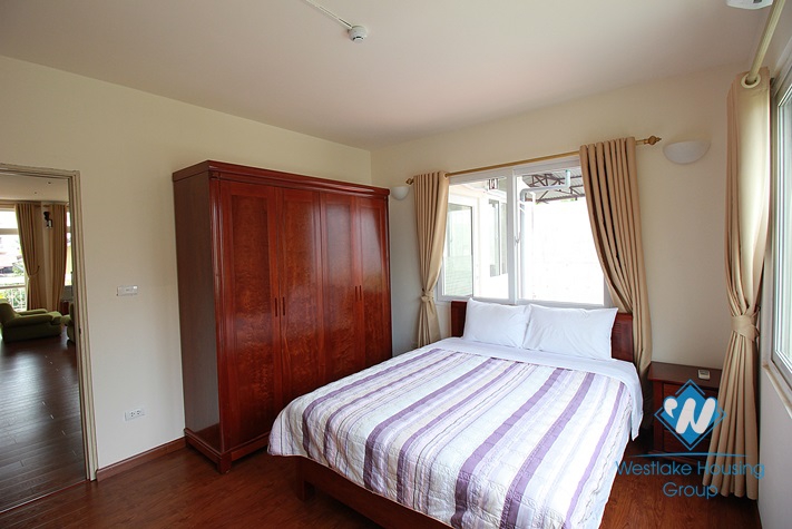 Apartment with large outside balcony for rent in Tay Ho street, Tay Ho, Hanoi