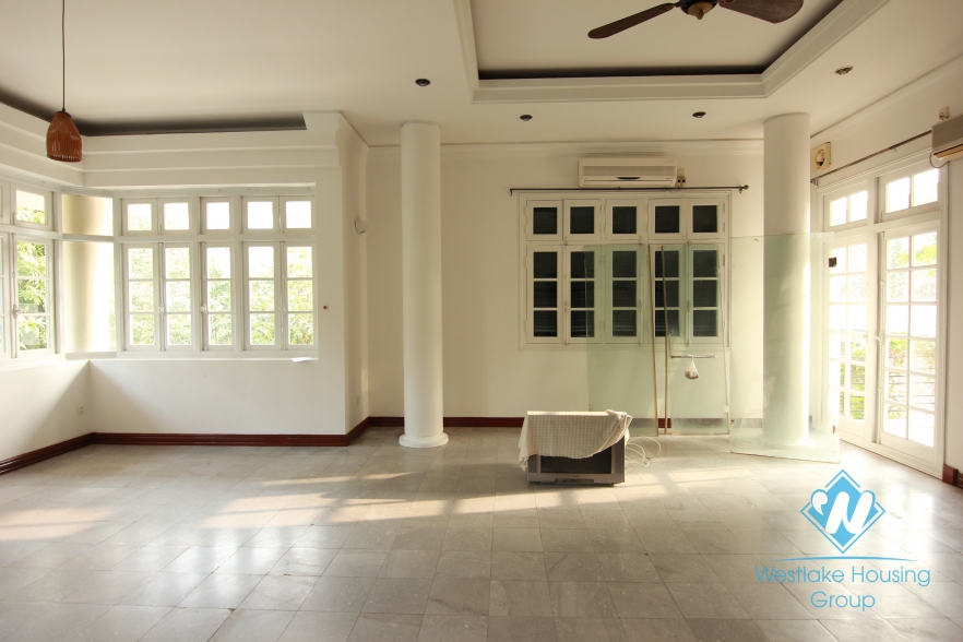 A wonderful french style villa for rent with 4 bedroom in Tay Ho, Hanoi