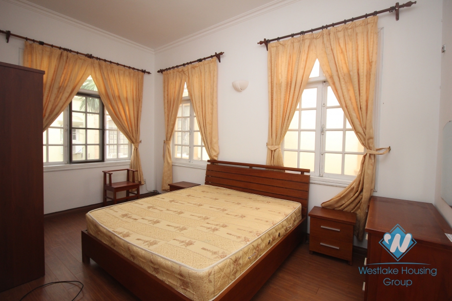House for rent with car garage, large yard and terrace in Tay Ho, Hanoi