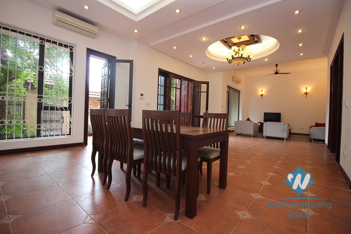 Furnished house front patio for rent in Dang Thai Mai alley, Tay Ho, Hanoi