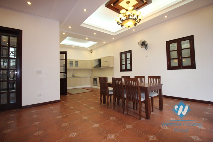 Furnished house front patio for rent in Dang Thai Mai alley, Tay Ho, Hanoi