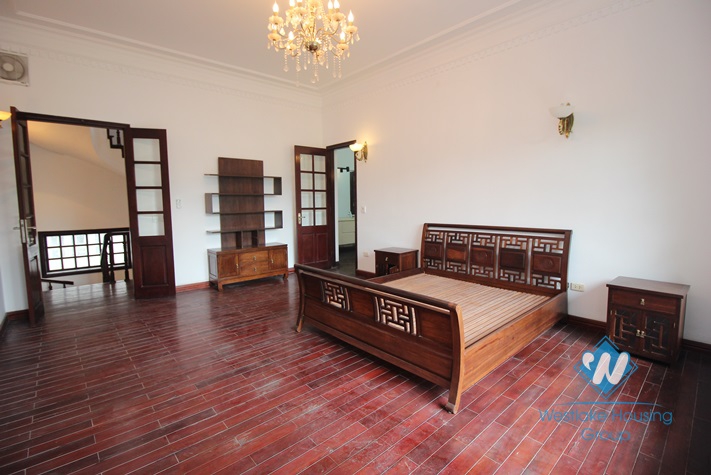 Furnished house front patio for rent in Dang Thai Mai alley, Tay Ho, Hanoi