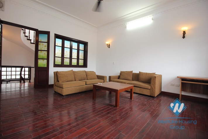 Furnished house front patio for rent in Dang Thai Mai alley, Tay Ho, Hanoi