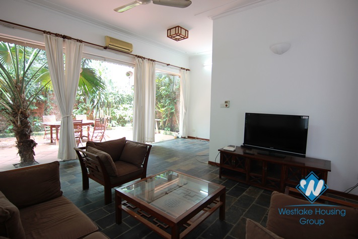 Garden house with extreme space and light for rent in Tay Ho, Ha Noi.
