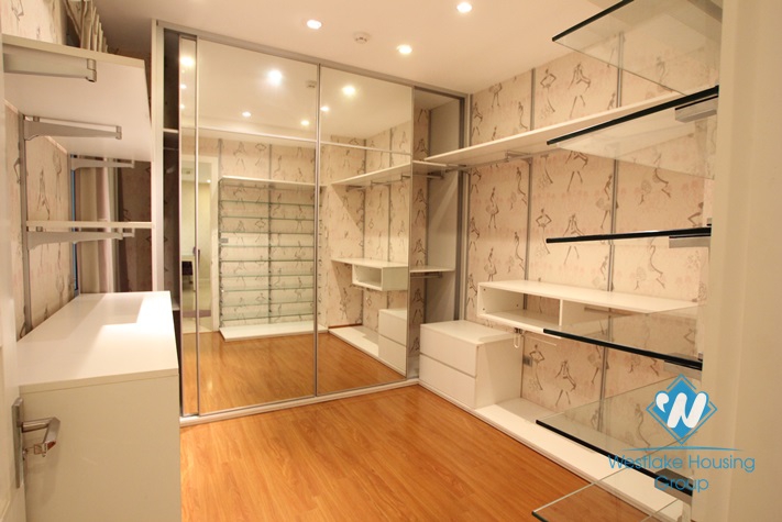 Apartment with nice and modern interior features for rent in Ciputra, Hanoi