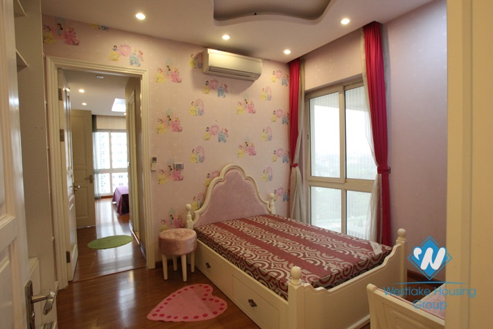 Apartment with nice and modern interior features for rent in Ciputra, Hanoi