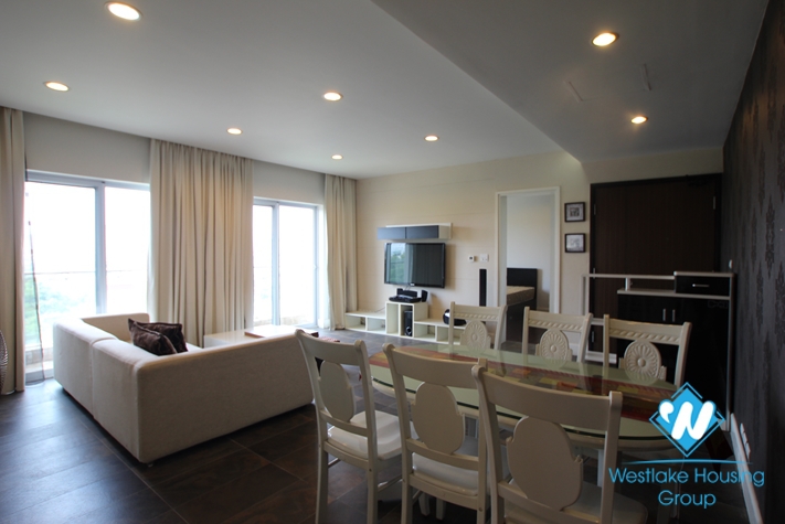 Apartment with simple furniture available for rent in Golden Westlake, Tay Ho, Hanoi.