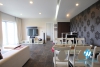 Apartment with simple furniture available for rent in Golden Westlake, Tay Ho, Hanoi.