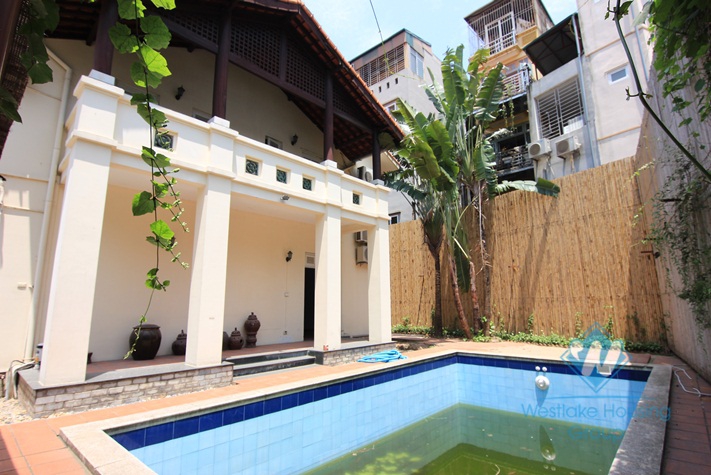 Stunning spacious detached villa with swimming pool for rent in Tay Ho