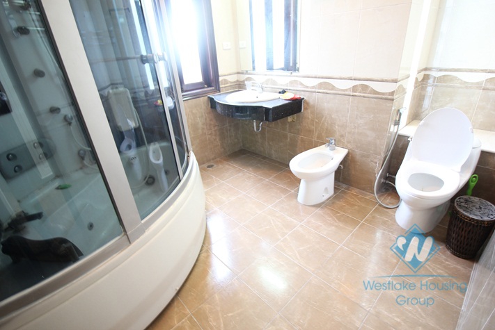 Beautiful villa for rent on Dang Thai Mai, Tay Ho with large ground terrace with greenary, 5 mins walk to Westlake