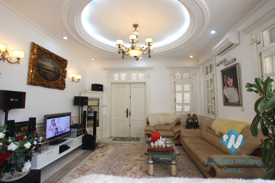 Nice and fully furnished house available for rent in Ciputra, Tay Ho, Hanoi
