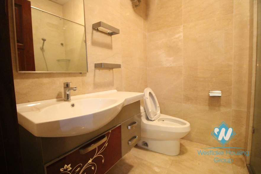 Unfurnished house with wooden floor for rent in Ciputra, Tay Ho, Hanoi.