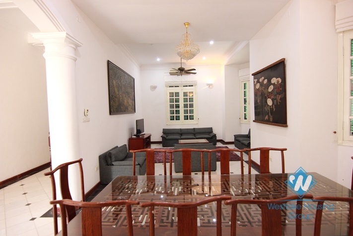 French style house with lake view terrace for rent in Westlake Tay ho, Hanoi, Vietnam