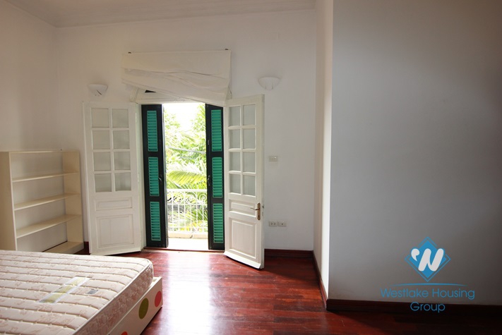 French style house with lake view terrace for rent in Westlake Tay ho, Hanoi, Vietnam