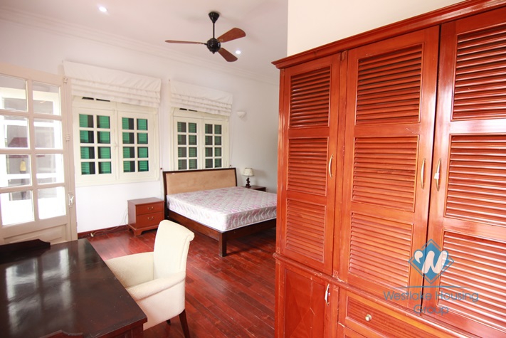 French style house with lake view terrace for rent in Westlake Tay ho, Hanoi, Vietnam