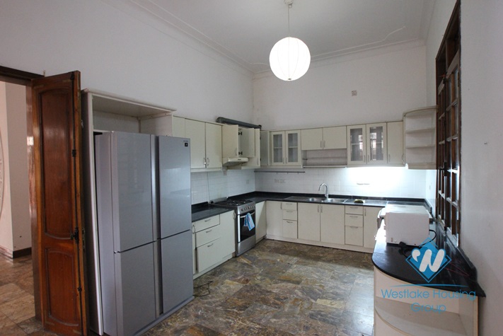 Beautiful house with big yard for rent in Tay Ho, Ha Noi.
