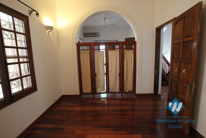 Beautiful house with big yard for rent in Tay Ho, Ha Noi.