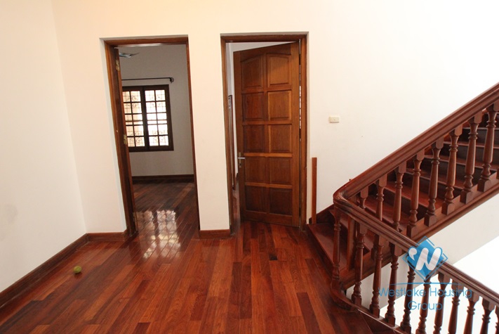 Beautiful house with big yard for rent in Tay Ho, Ha Noi.