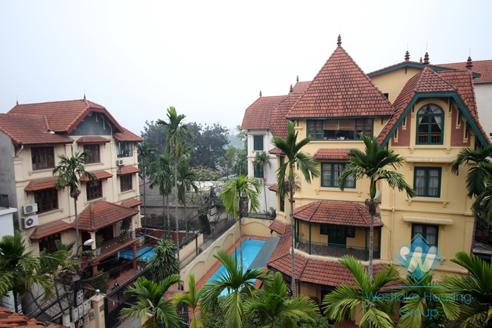 Big and nice yard house with swimming pool for rent in Tay Ho area 