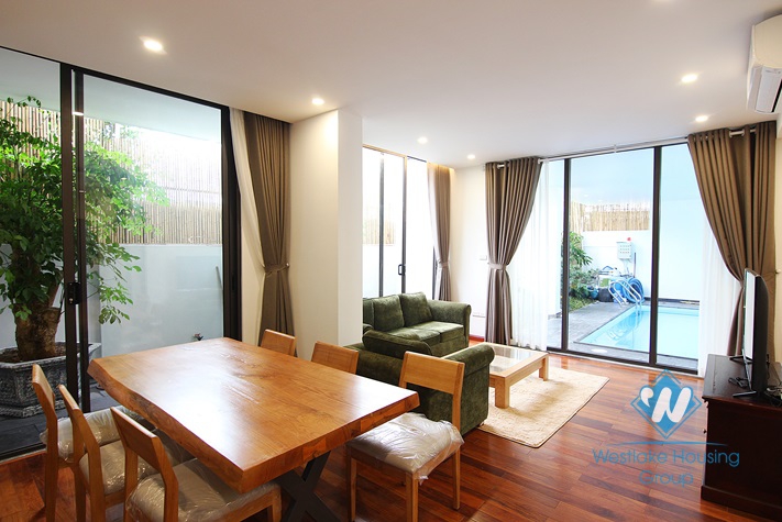 Morden and Brandnew 02 bedrooms apartment with swimming pool for rent in Tay Ho street.