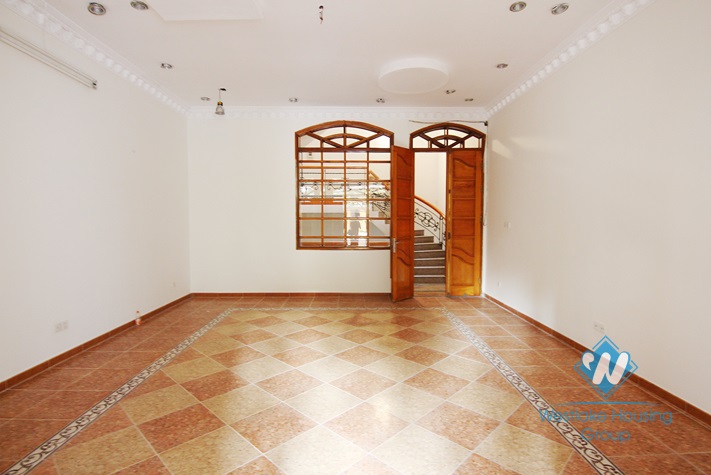 Unfurnished house for rent in Truc Bach area.