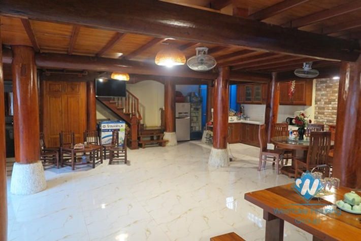 A unique- style house beautiful large garden for rent in Ba Dinh district