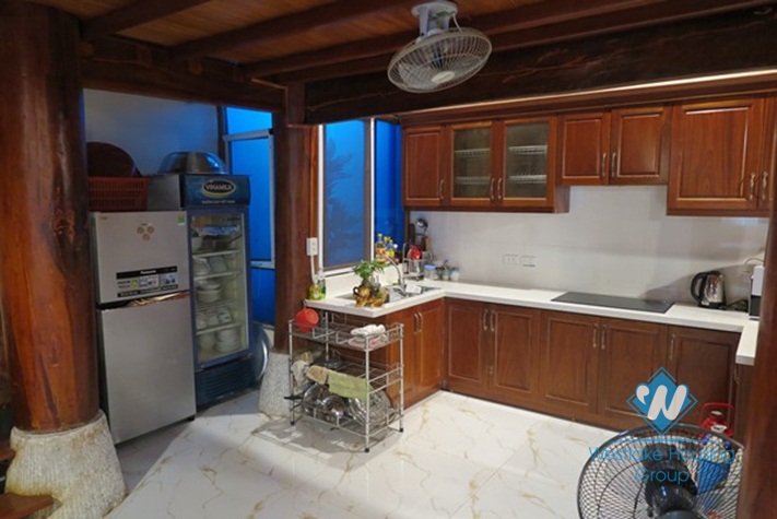 A unique- style house beautiful large garden for rent in Ba Dinh district
