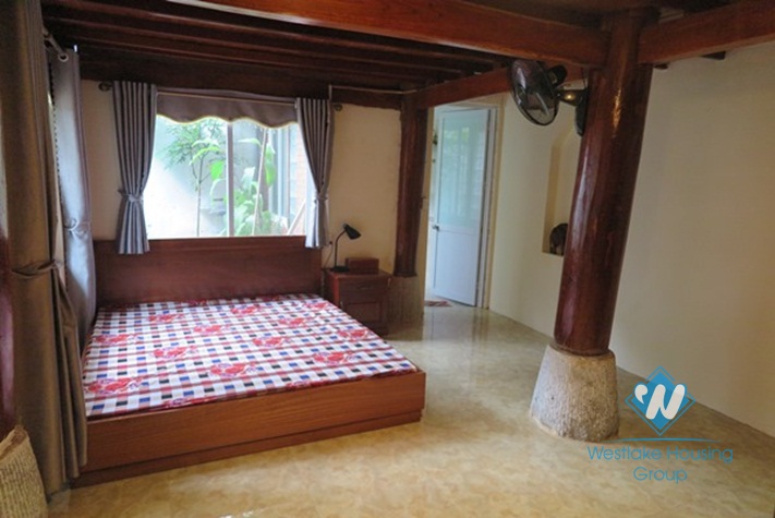 A unique- style house beautiful large garden for rent in Ba Dinh district