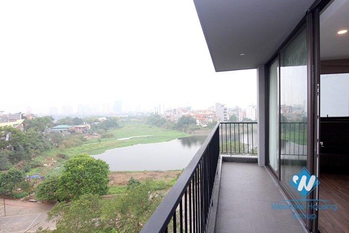 A premium 3 bedroom and working room apartment with lake view for rent on To Ngoc Van, Tay Ho