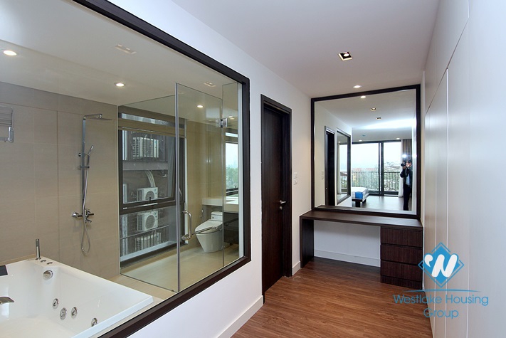A premium 3 bedroom and working room apartment with lake view for rent on To Ngoc Van, Tay Ho