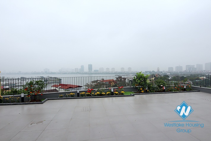 A premium 3 bedroom and working room apartment with lake view for rent on To Ngoc Van, Tay Ho