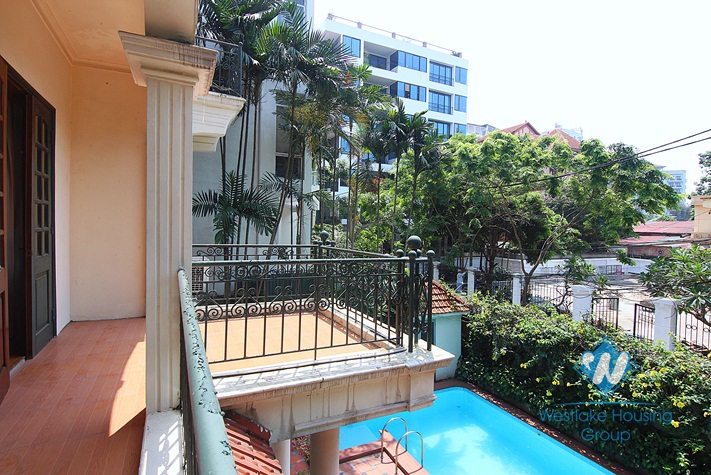 Nice house with swimming pool for rent in Dang Thai Mai st, Tay Ho, Ha Noi