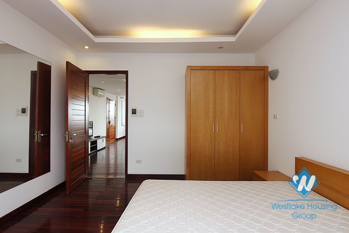 Big terace and lake view apartment with 3 bedrooms for rent in Tay Ho area.