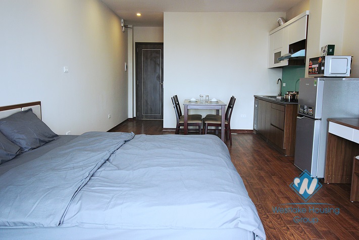 High floor and brand-new studio for rent in Nhat Chieu st, Tay Ho.